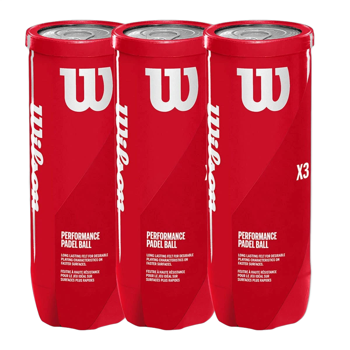 Wilson Confezione Da 3 Contenitori A 3 Palline Wilson Performance Padel