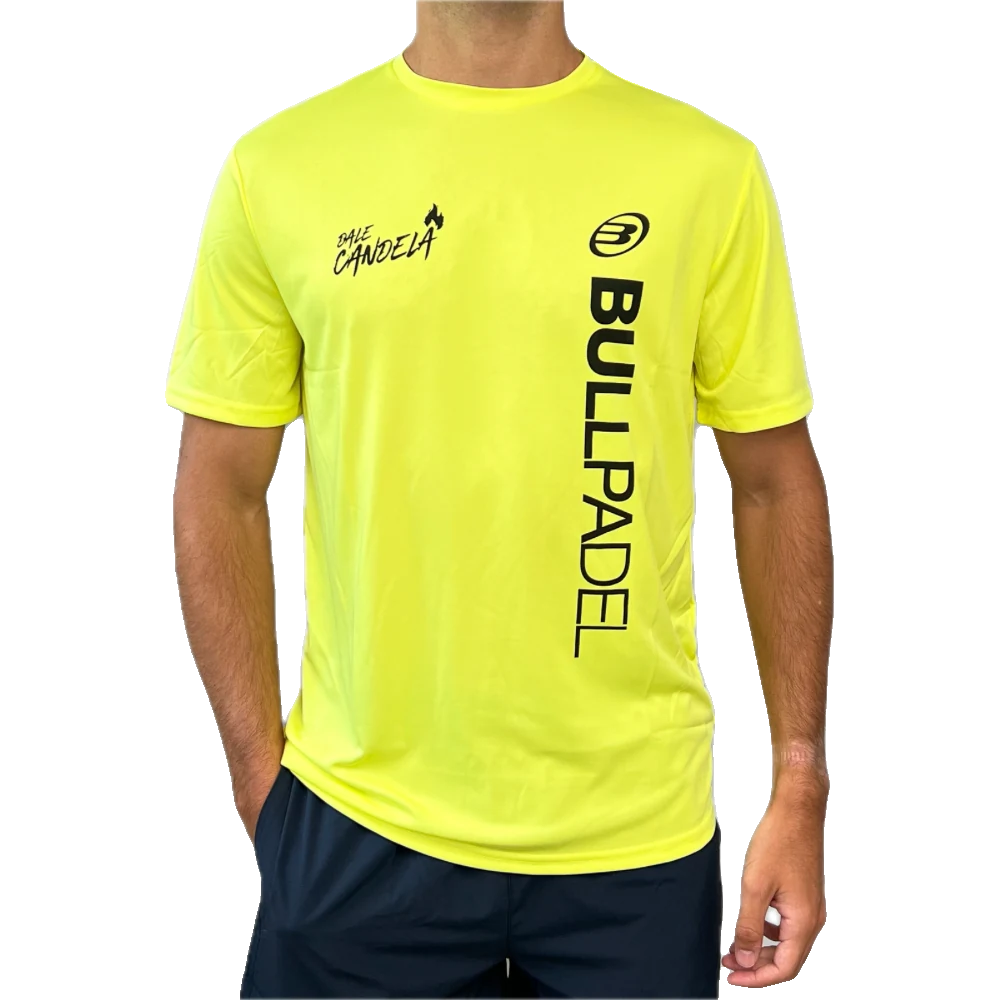 Bullpadel Maglietta Padel Bullpadel Dale Candela PM Gialla Uomo FW24