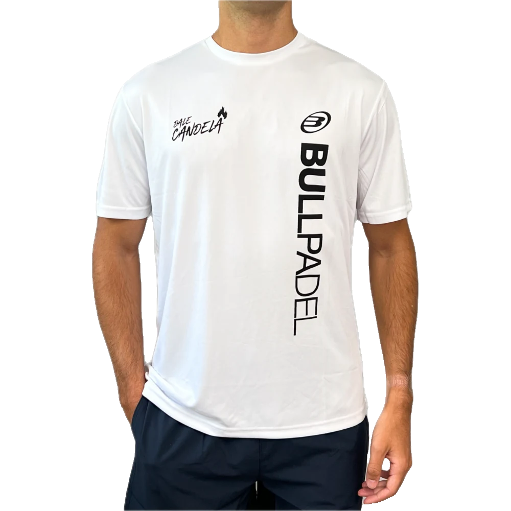 Bullpadel Maglietta Padel Bullpadel Dale Candela PM Bianca Uomo FW24