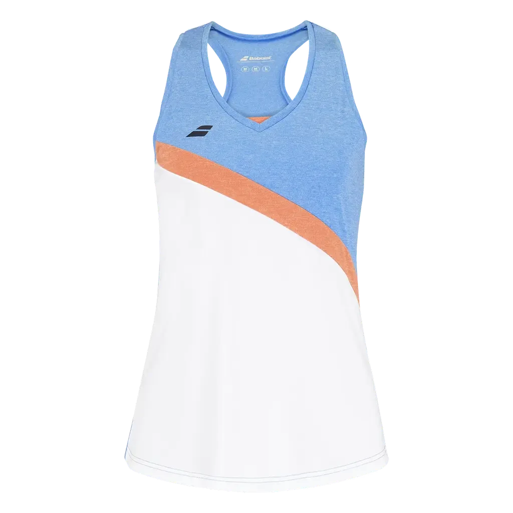 Babolat Maglietta Gioca Bianco Blu Arancione Donna