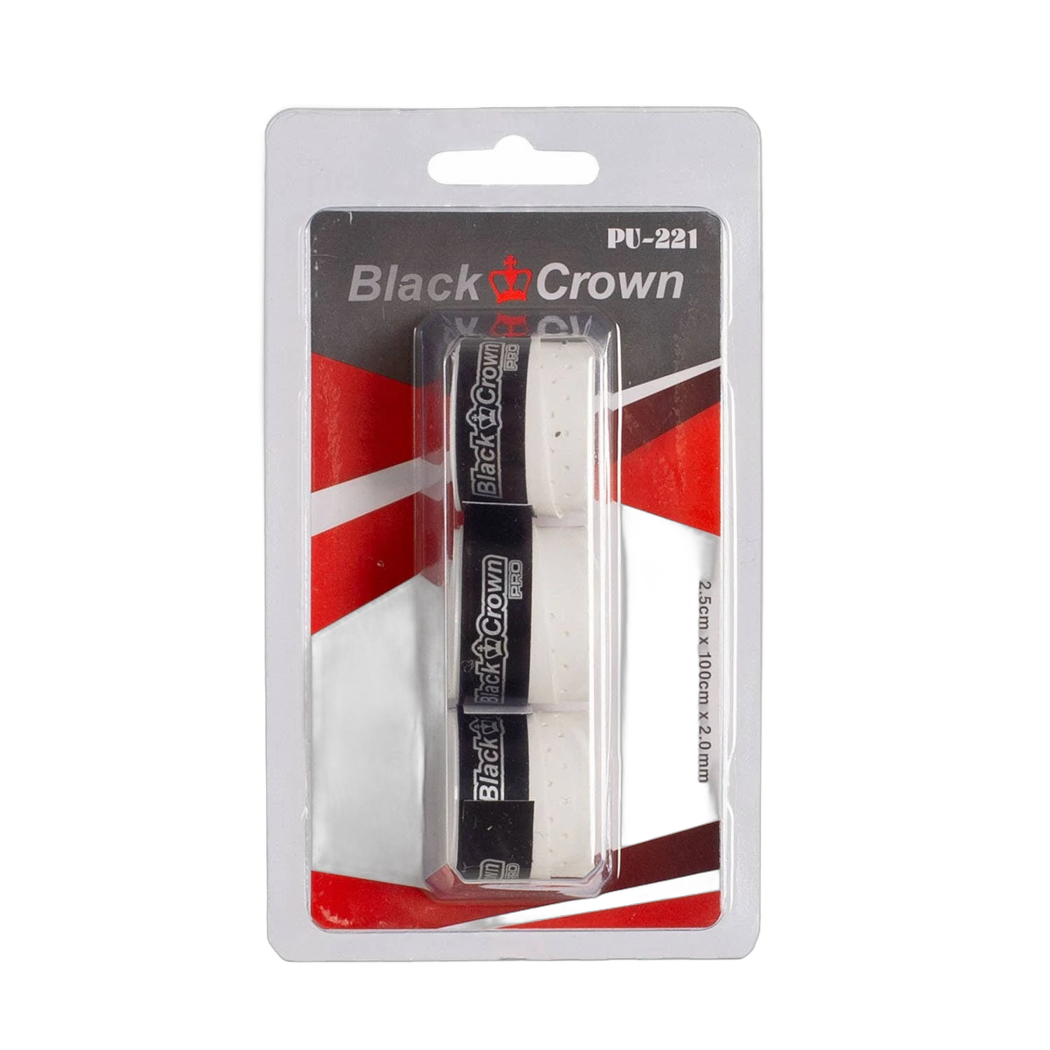 Black Crown Confezione Blister Da 3 Overgrips Bianco